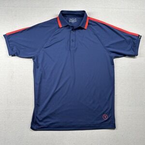 Reflo Golf Shirt Mens L Performance Stretch Polo Recycle Plastic Sustain Reuse
